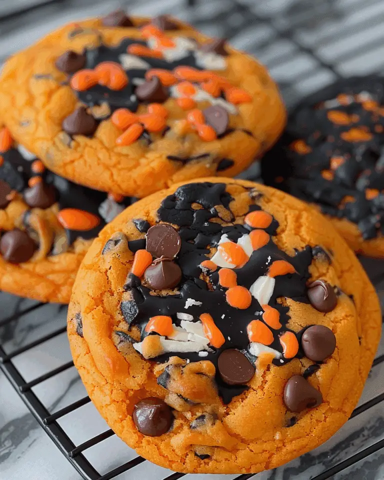 Halloween Black And Orange Chocolate Chip Cookies