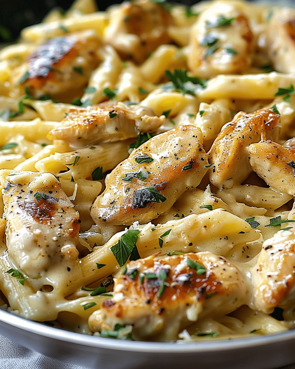 One Pan Garlic Parmesan Chicken Pasta