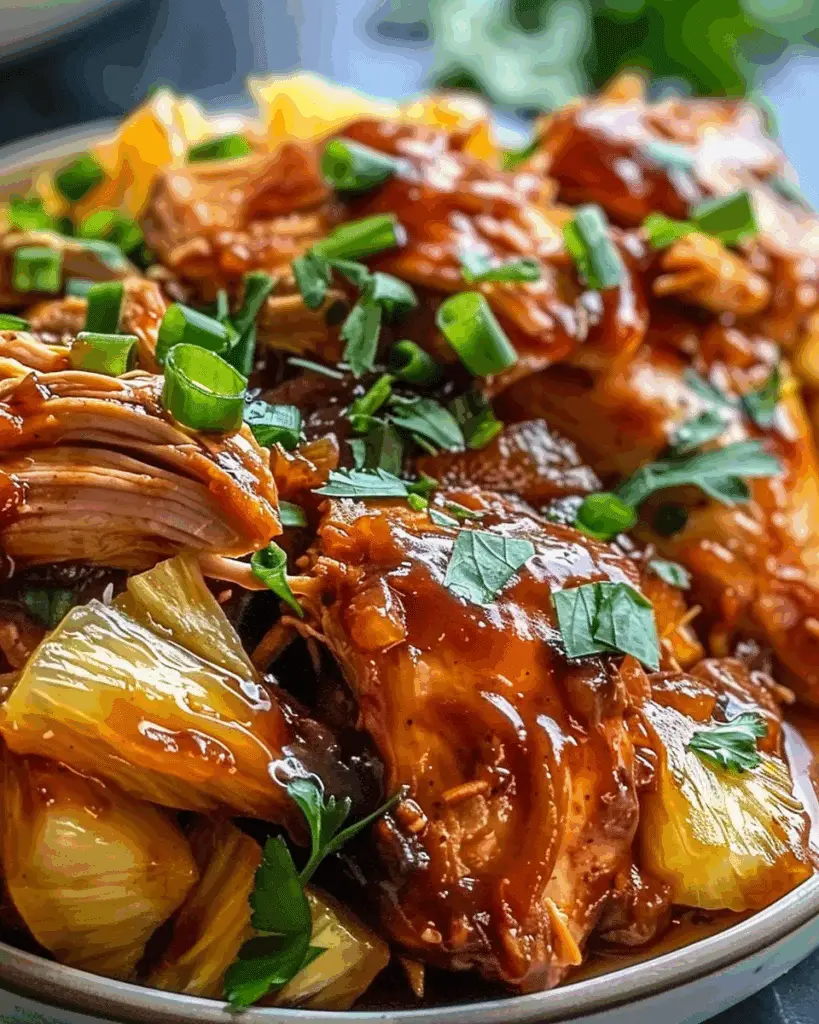 Crockpot Pineapple BBQ Chicken