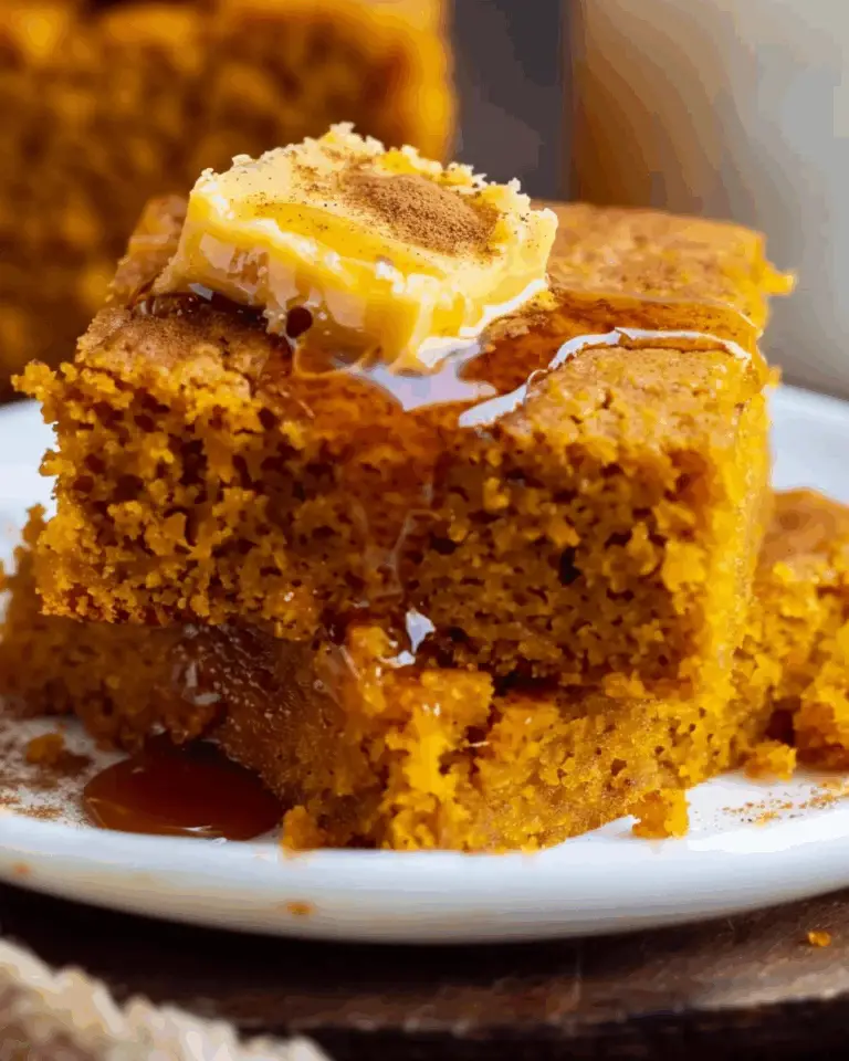 Pumpkin Cornbread with Cinnamon Honey Butter
