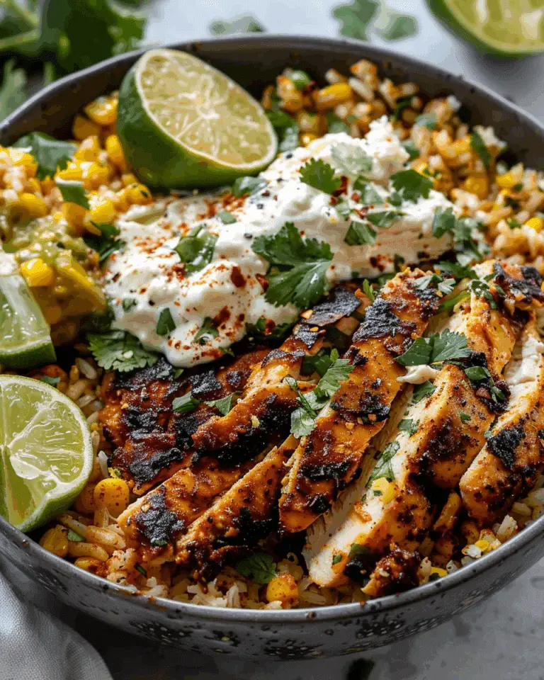 Mexican Street Corn Chicken Rice Bowl