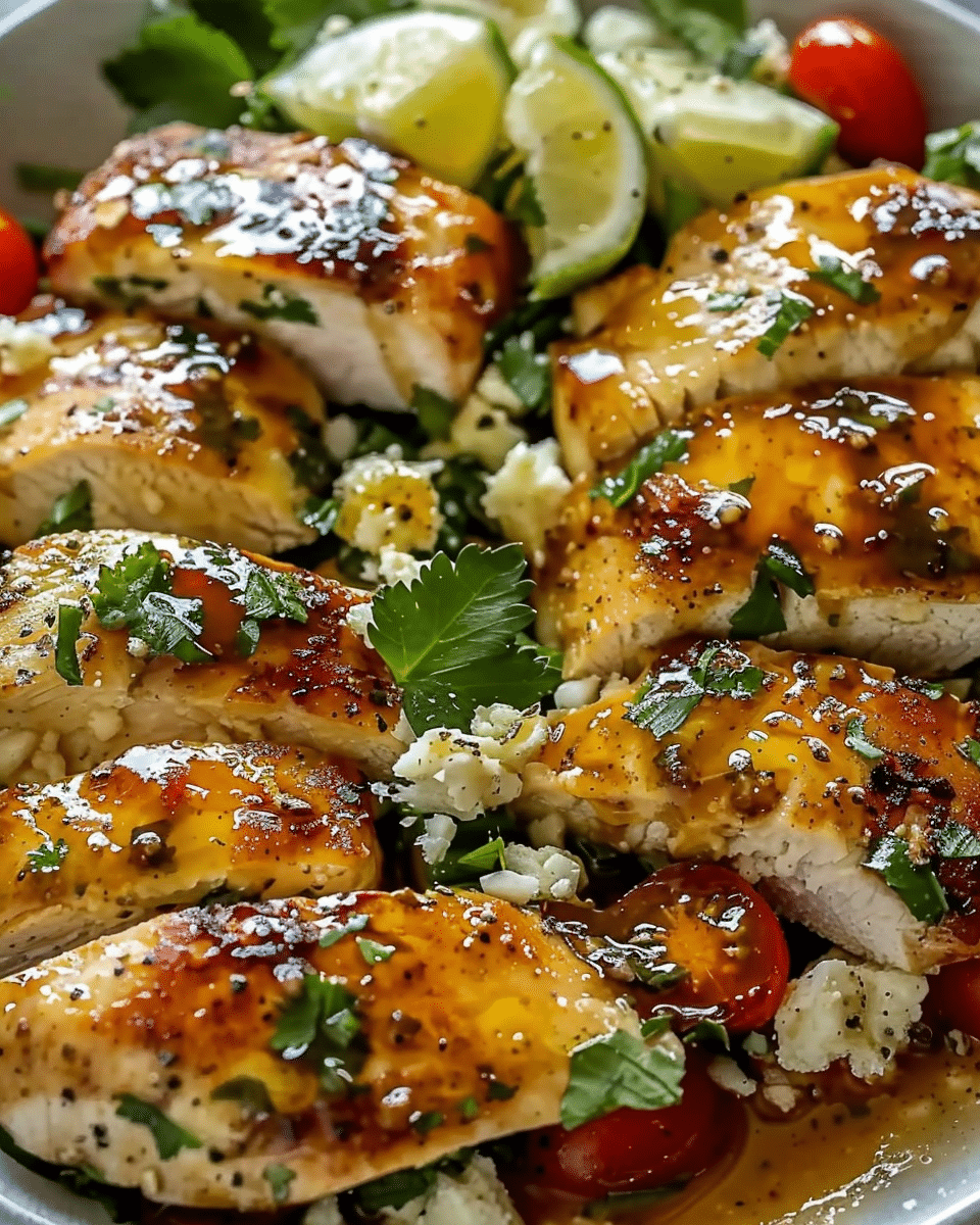 Hot Honey Feta Chicken Dish