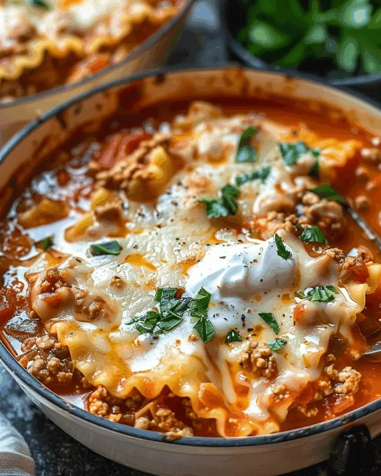 One Pot Lasagna Soup