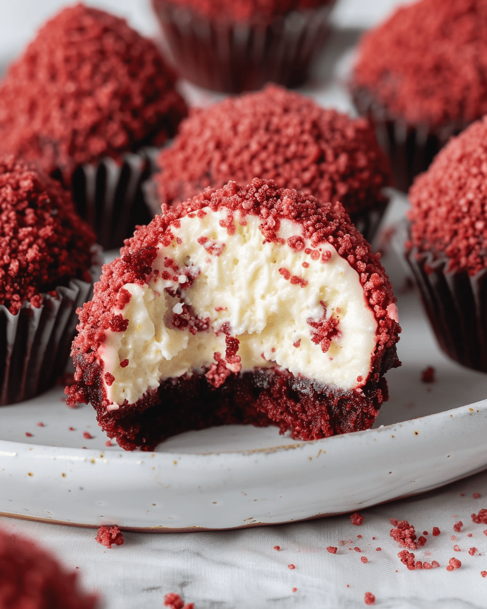 Red Velvet Cheesecake Bites