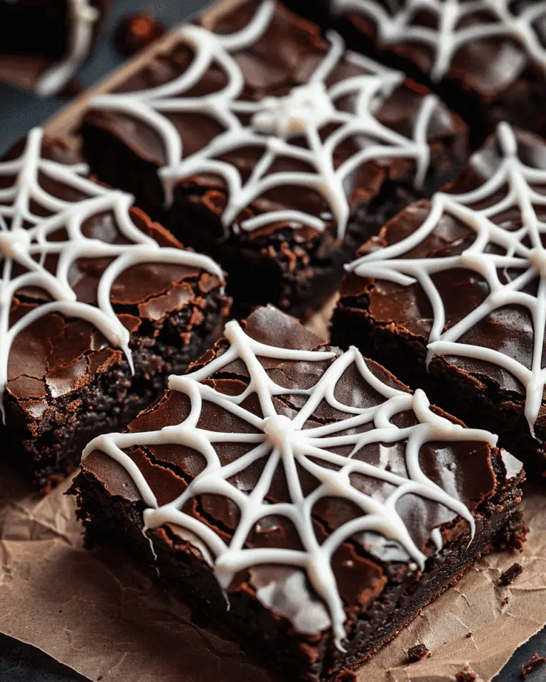 Spooky Spiderweb Brownies