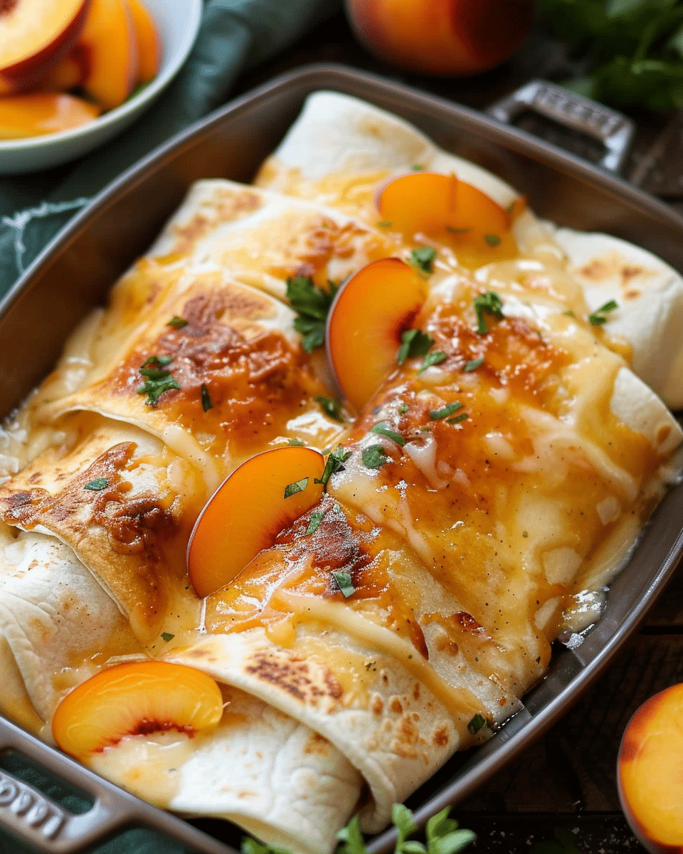 Peach Pie Enchiladas