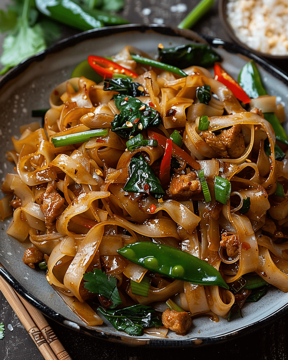 Irresistible Street Style Thai Drunken Noodles Recipe