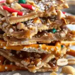 Christmas Pretzel Peanut Cracker Toffee