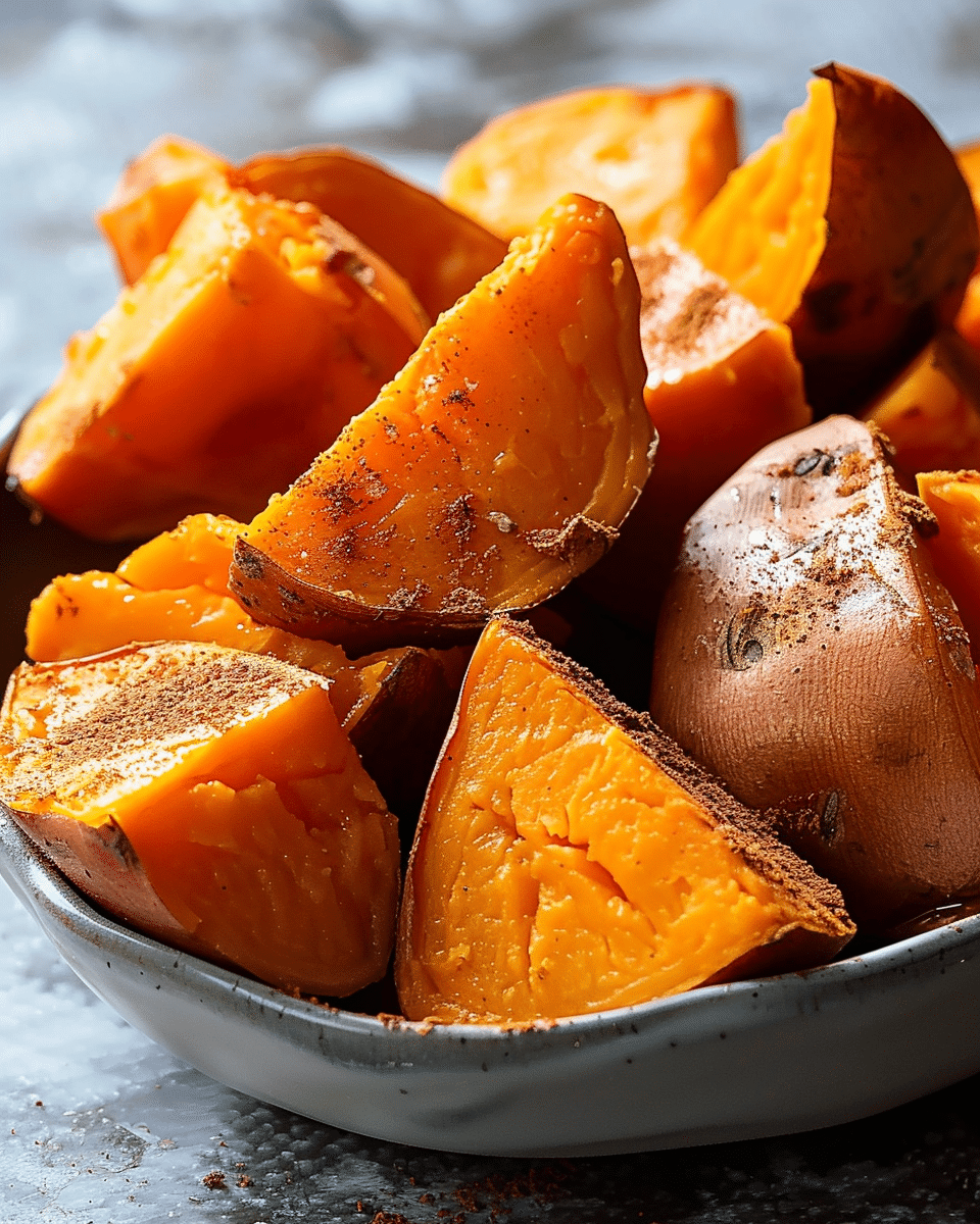 Tasty Cinnamon Butter Baked Sweet Potato