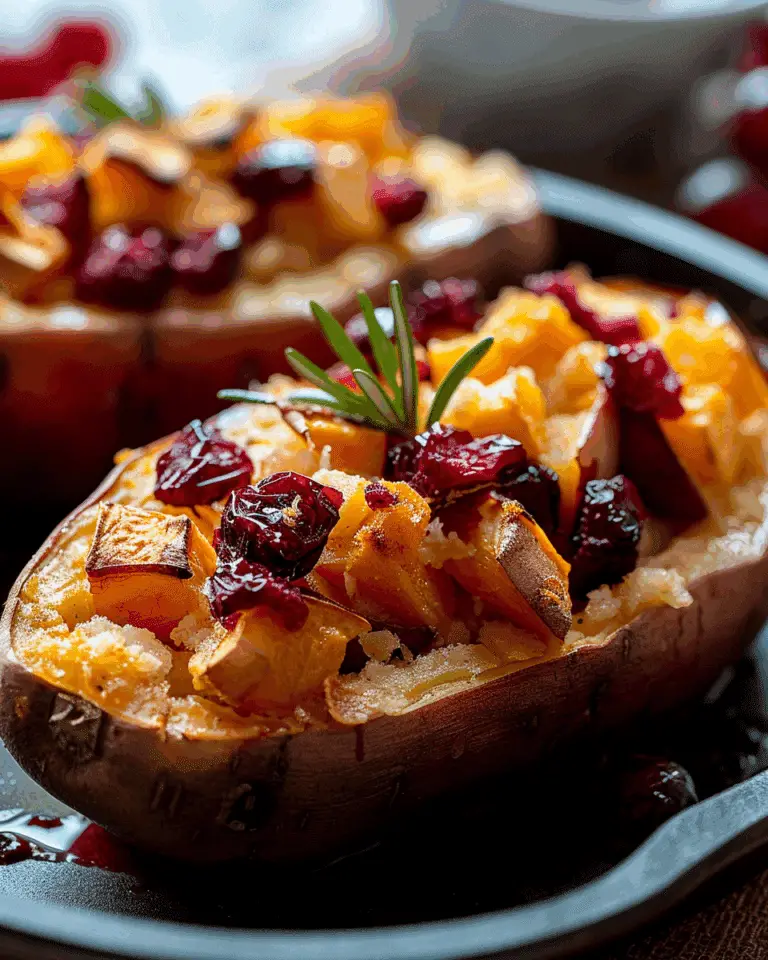 Cranberry Apple Twice-Baked Sweet Potatoes