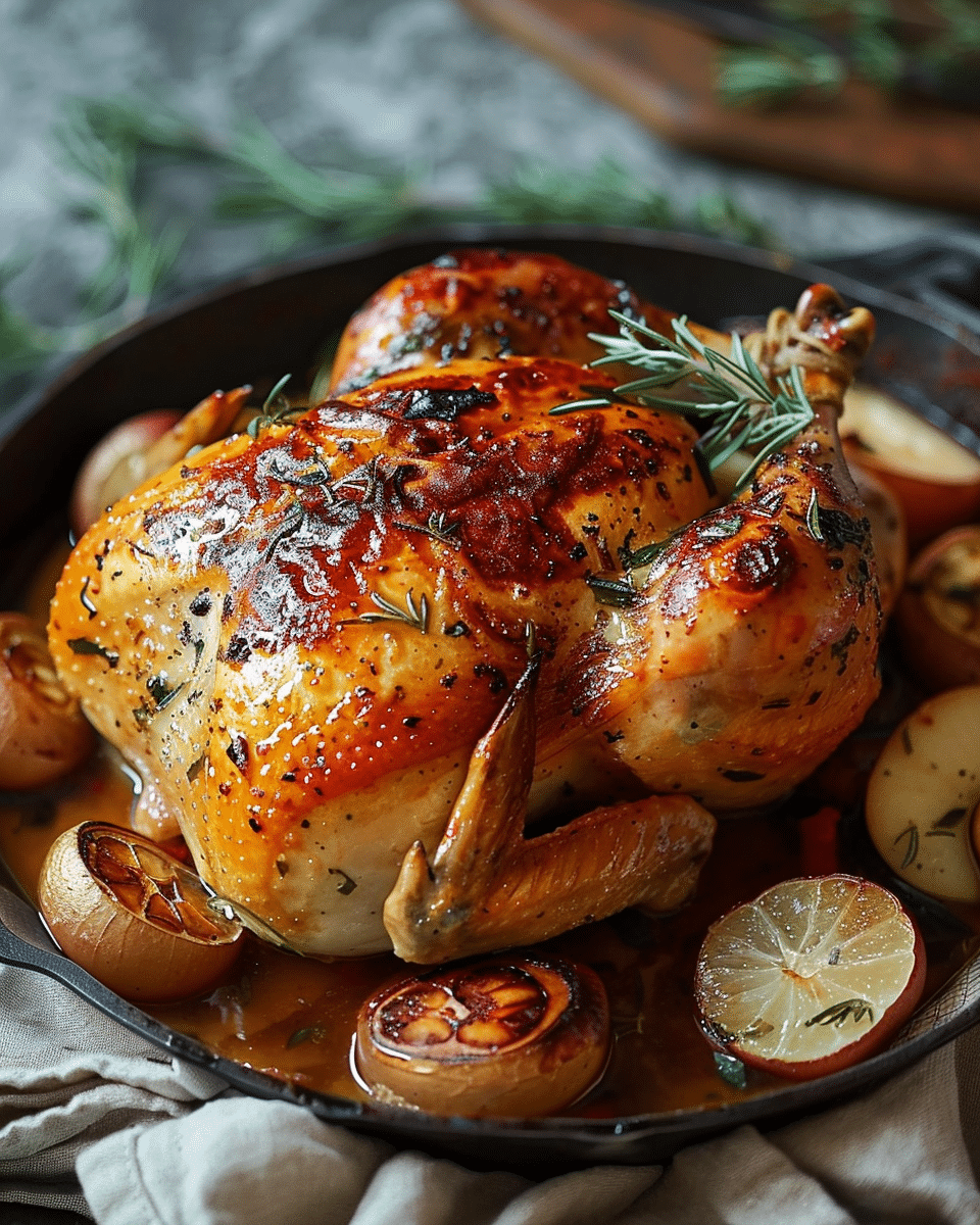 Cider Brined Roast Chicken