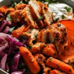 Healthy Spicy Chicken and Roasted Vegetable Bowls