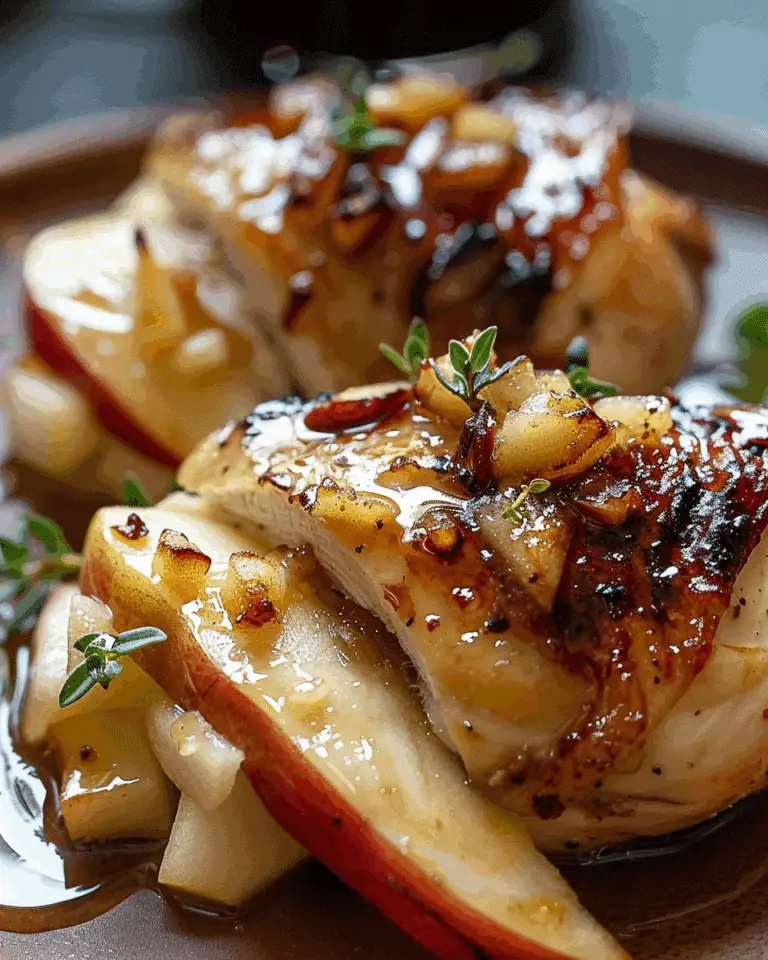 Maple Glazed Apple and Brie Stuffed Chicken Delight