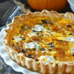 Roasted Pumpkin Quiche with Caramelized Onions and Gorgonzola