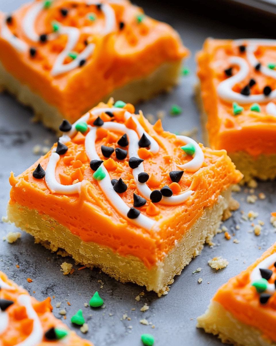 Halloween Frosted Sugar Cookie Bars
