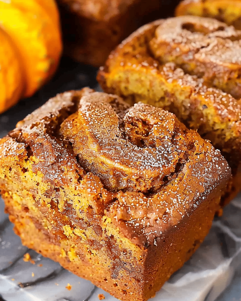 Cinnamon Swirl Pumpkin Bread Mini Loaves