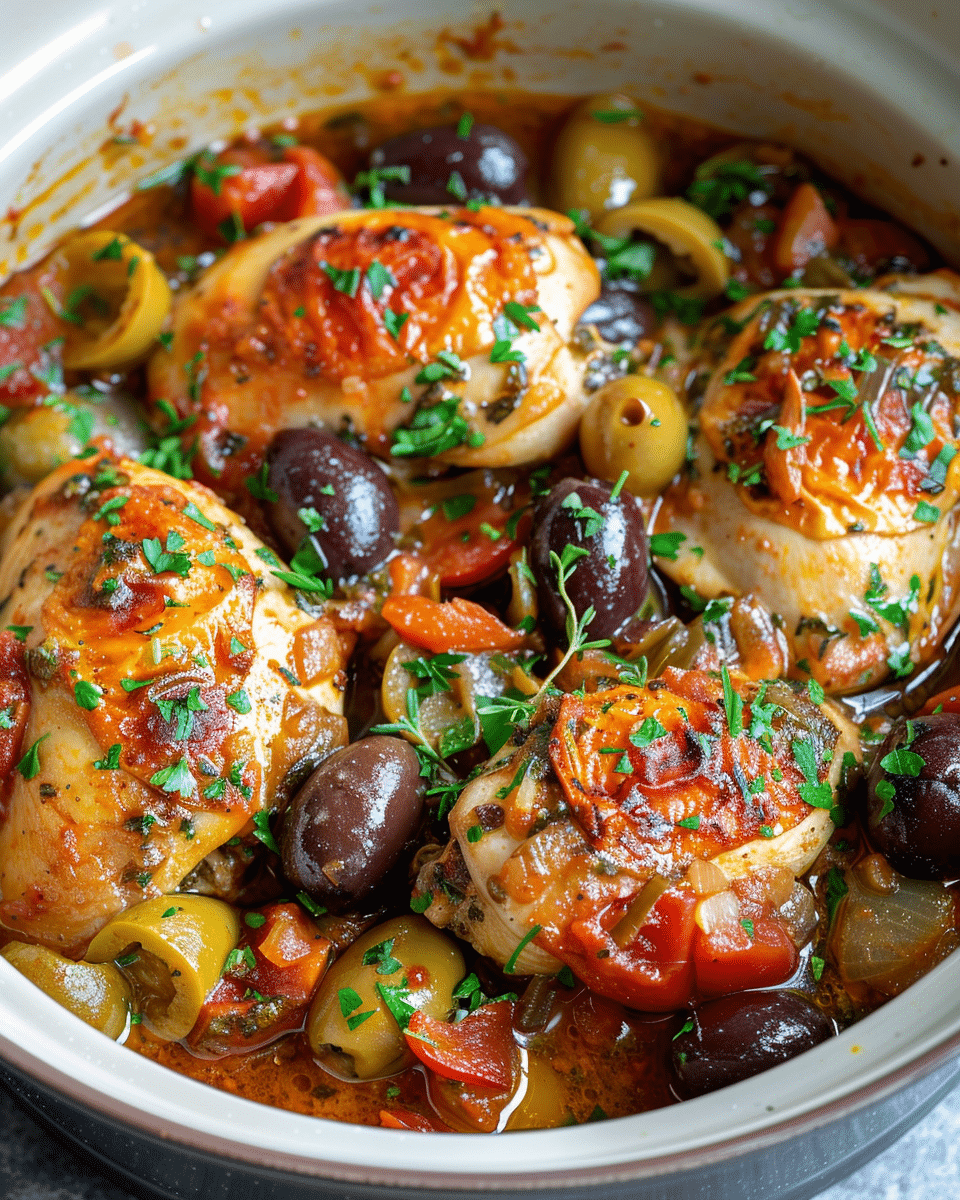 Slow Cooker Mediterranean Chicken