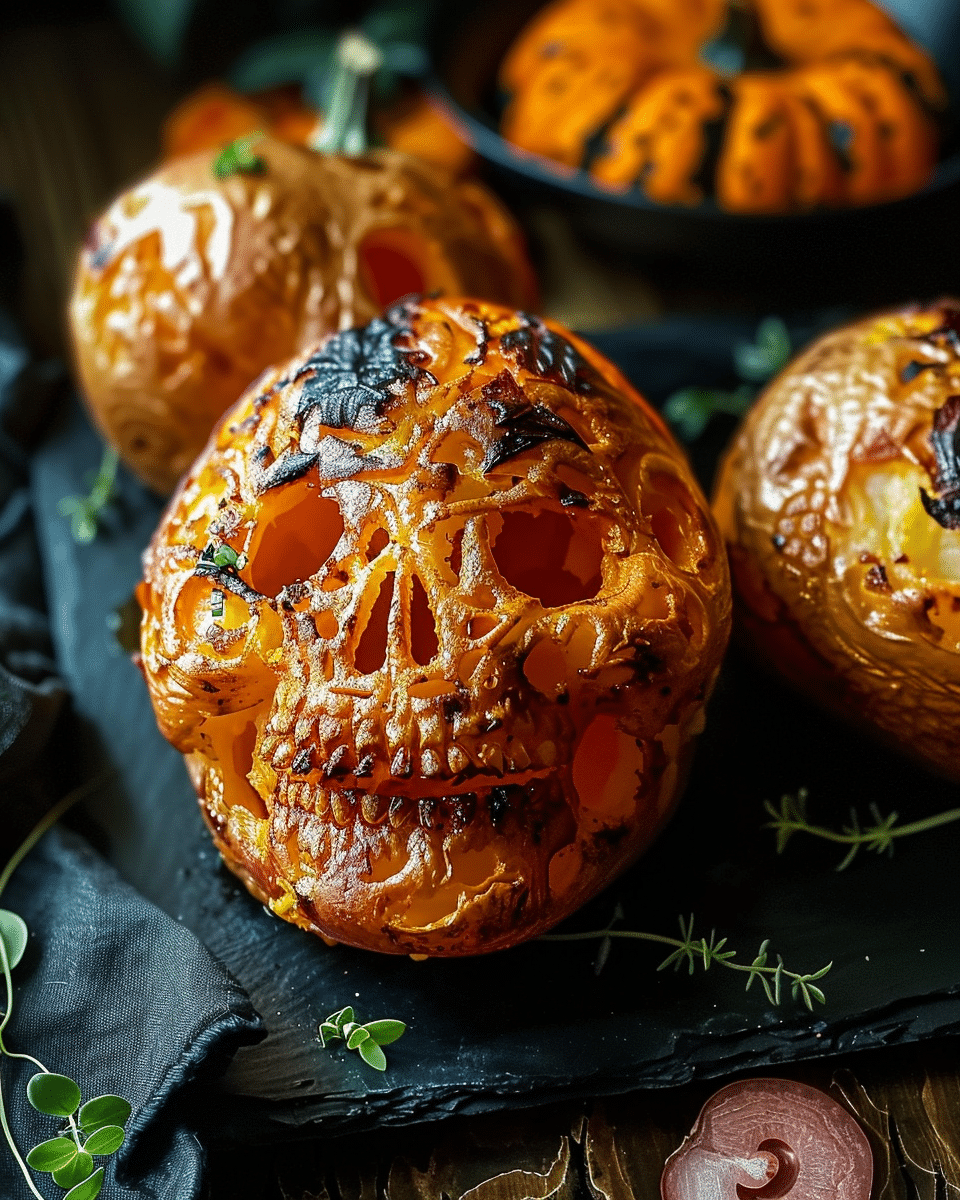 Spooky Halloween Skull Potatoes