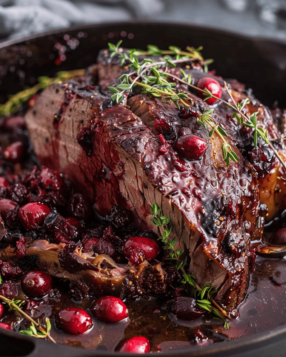 Cranberry Balsamic Roast Beef