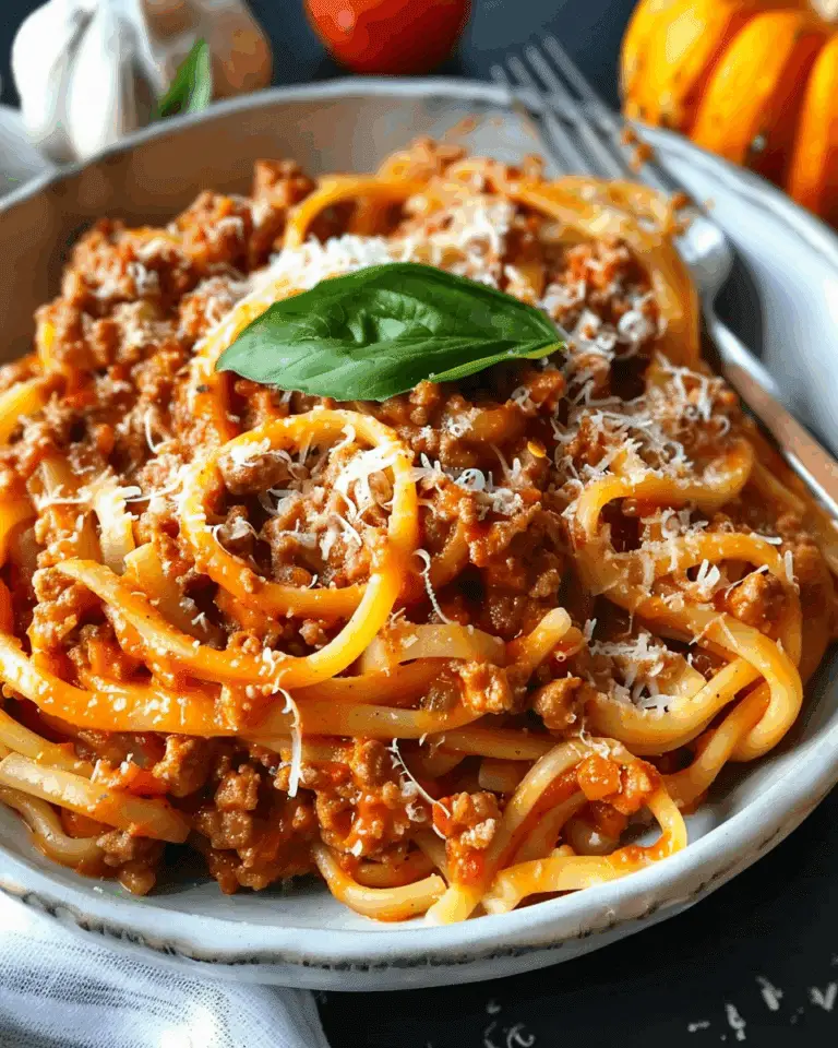 Creamy Pumpkin Bolognese