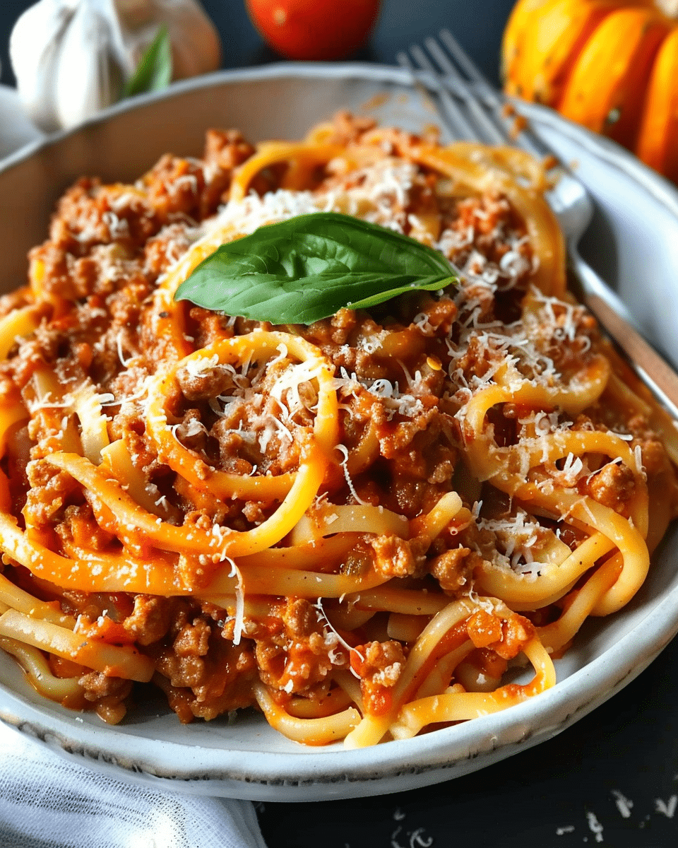 Creamy Pumpkin Bolognese