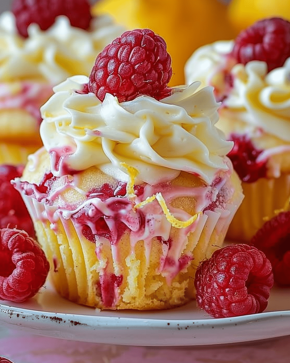 Raspberry Lemon Heaven Cupcakes