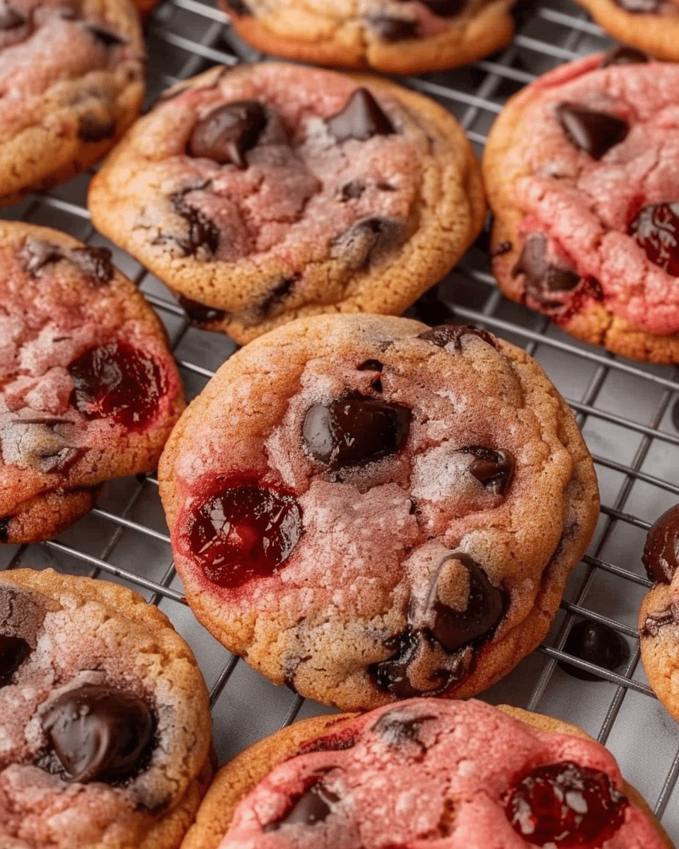 Soft Chewy Cherry Chocolate Chip Cookies