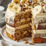 Heavenly Banana Walnut Cream Cake