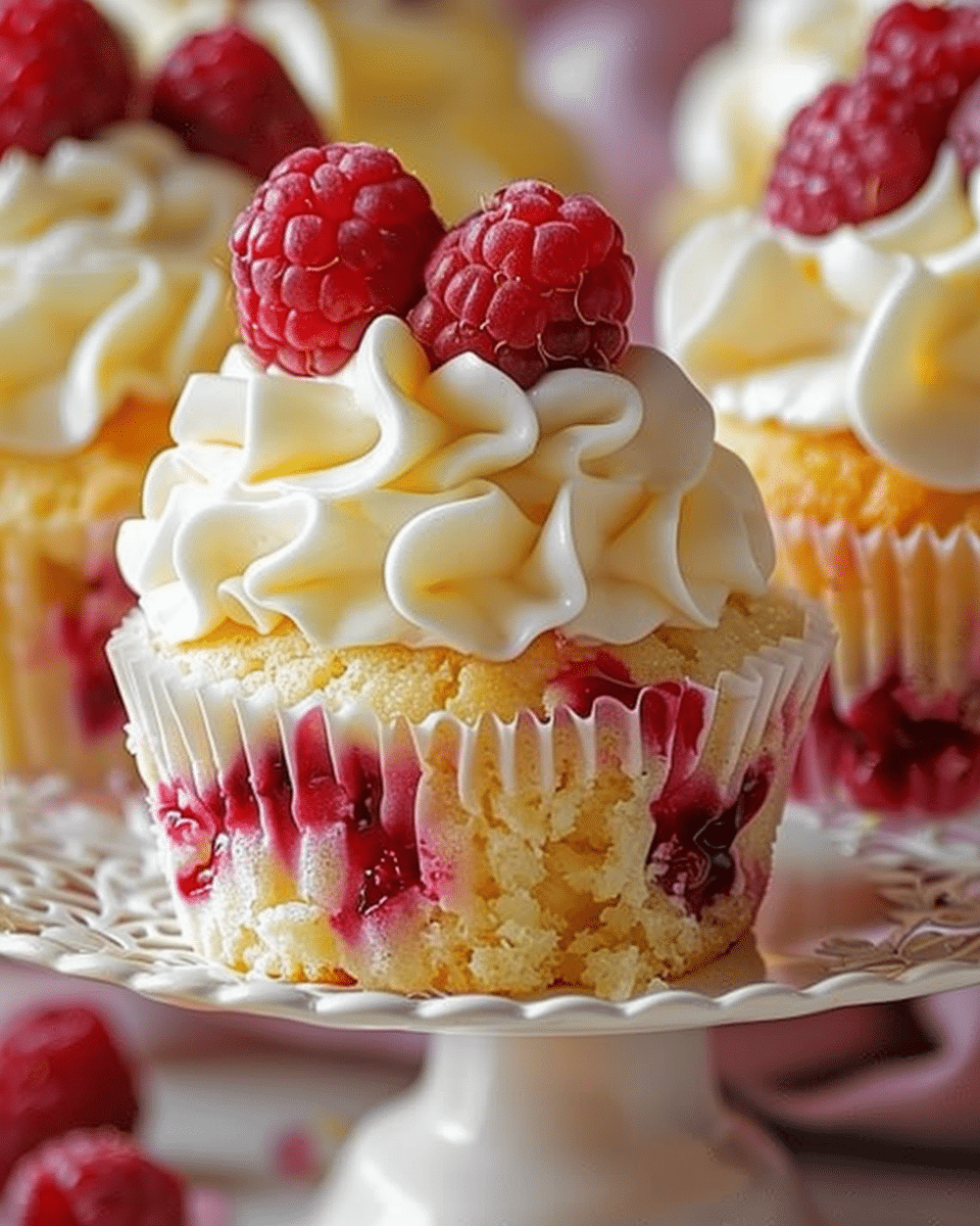 Raspberry Lemon Heaven Cupcakes