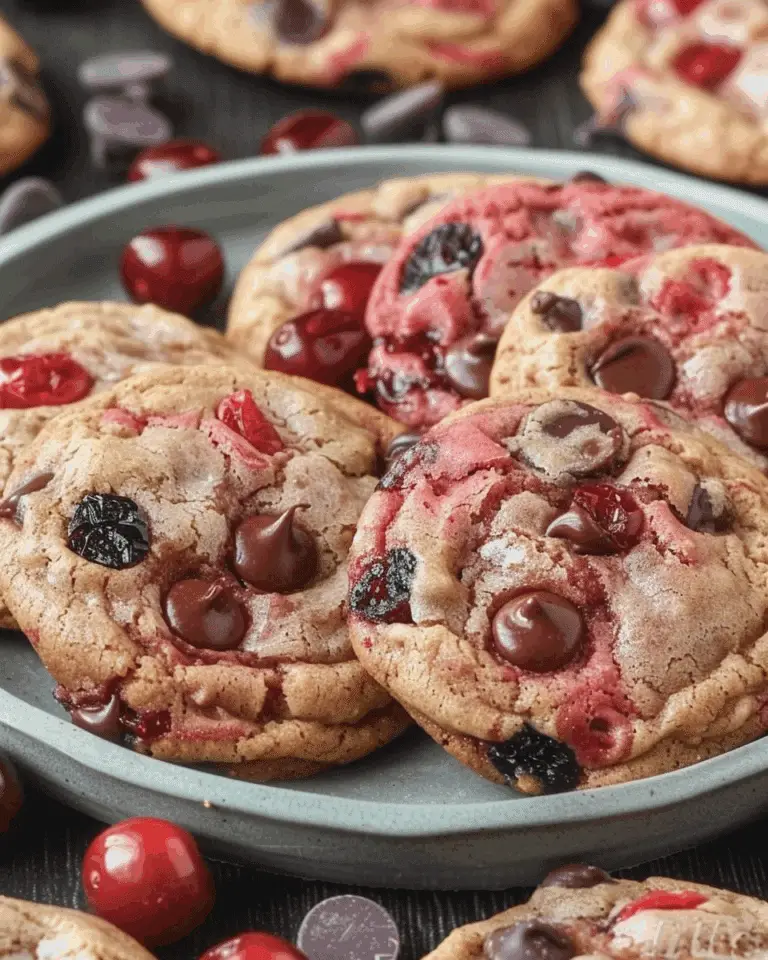 Soft Chewy Cherry Chocolate Chip Cookies
