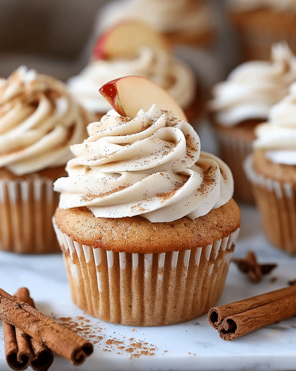 Cinnamon Apple Cider Cupcakes