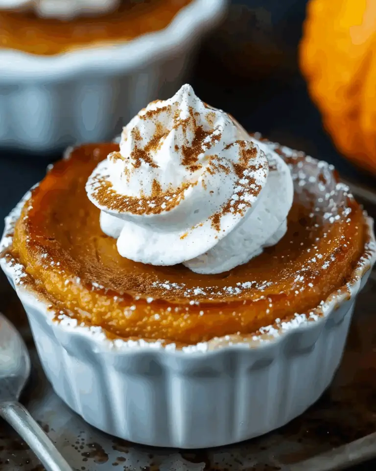 Keto Mini Crustless Pumpkin Pie