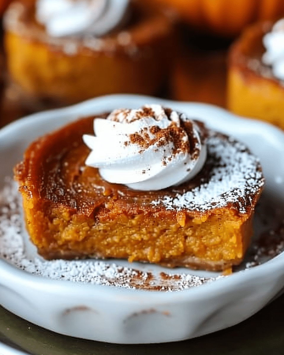 Keto Mini Crustless Pumpkin Pie
