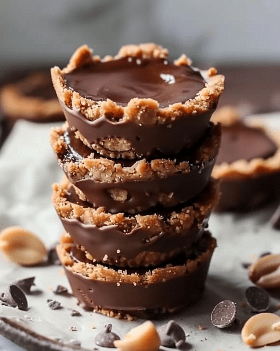 Keto Irresistible Mini Chocolate Peanut Butter Pies