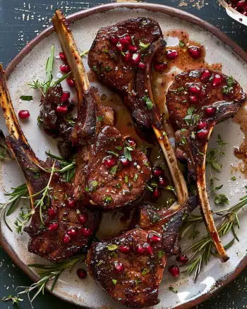 Fancy Pomegranate Lamb Chops