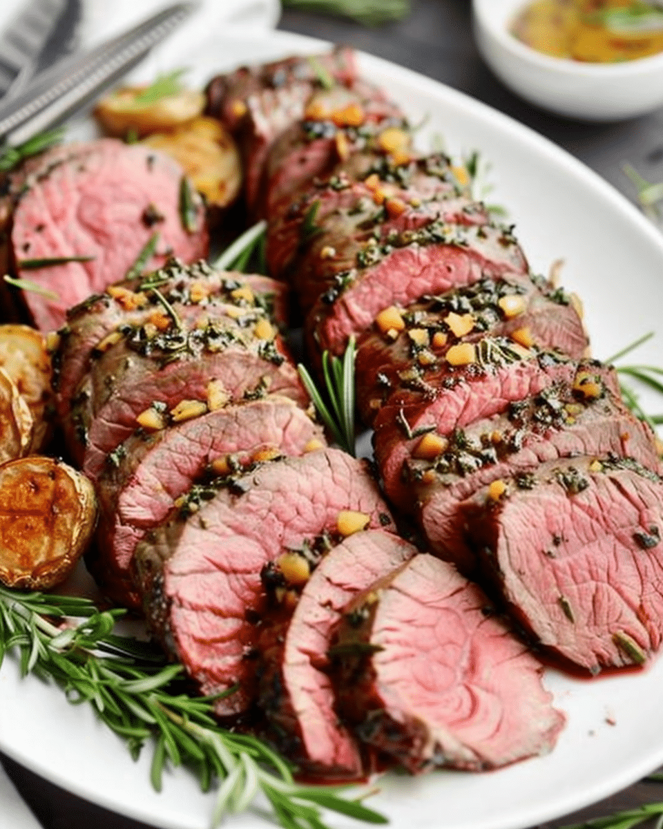 Garlic Rosemary Beef Tenderloin