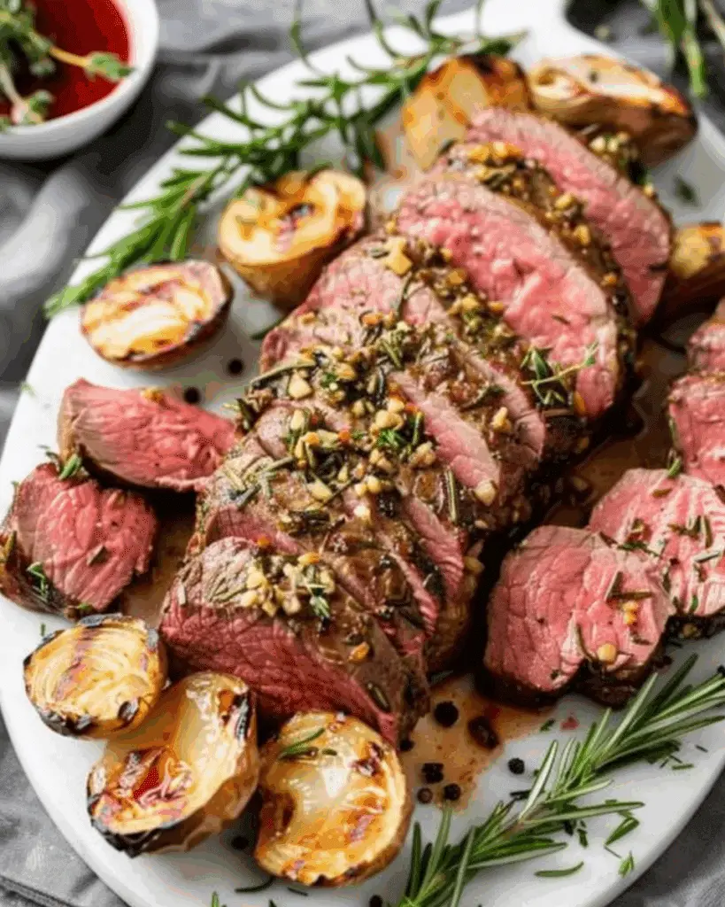 Garlic Rosemary Beef Tenderloin