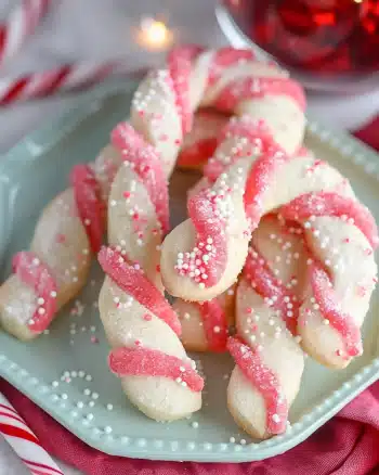 Candy Cane Sugar Cookies