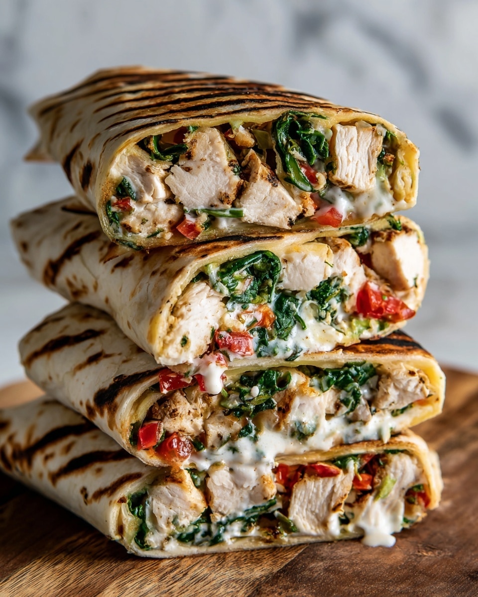 Crispy Air Fryer Chicken & Mozzarella Wraps Recipe - Recipe Image