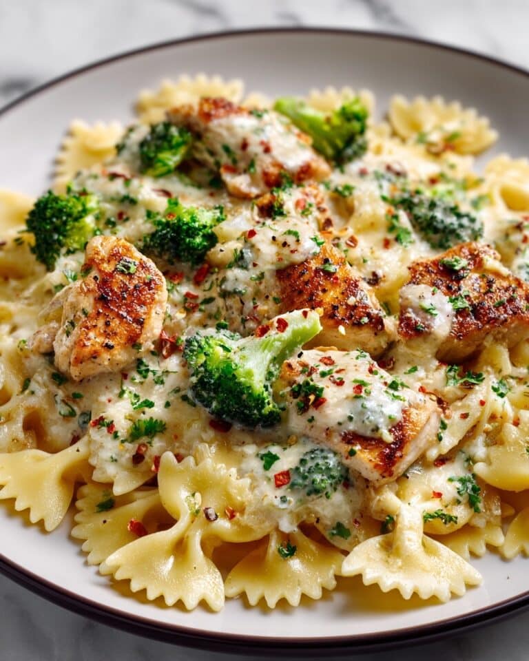 Cowboy Butter Lemon Bowtie Chicken with Broccoli Recipe