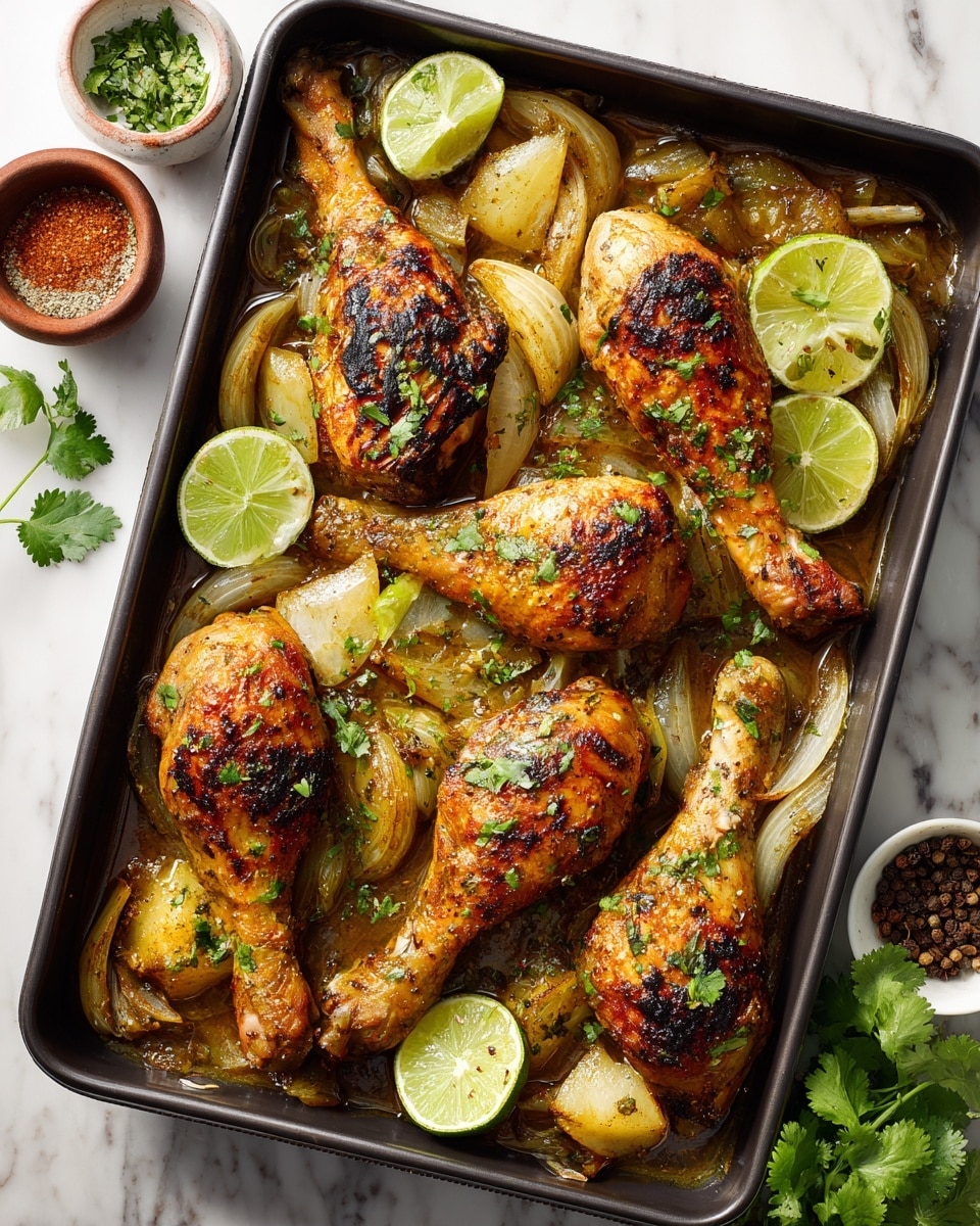 The image shows a white round bowl with four main layers arranged in a circle. On one side, there is a grilled chicken leg with golden-brown skin, topped with a few green cilantro leaves and small avocado pieces. Next to the chicken, there is a mix of sautéed light yellow onions and small pineapple chunks. Below the chicken, a small pile of white rice is visible, sprinkled with some pineapple chunks and avocado pieces. On the left side of the bowl, black beans are placed with halved cherry tomatoes on top, adding bright red and dark purple colors. The bowl is set on a white marbled surface with a hint of a white striped cloth nearby. A silver spoon rests in the bowl among the rice. photo taken with an iphone --ar 4:5 --v 7