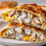 Cheesy Garlic Chicken Wraps Recipe