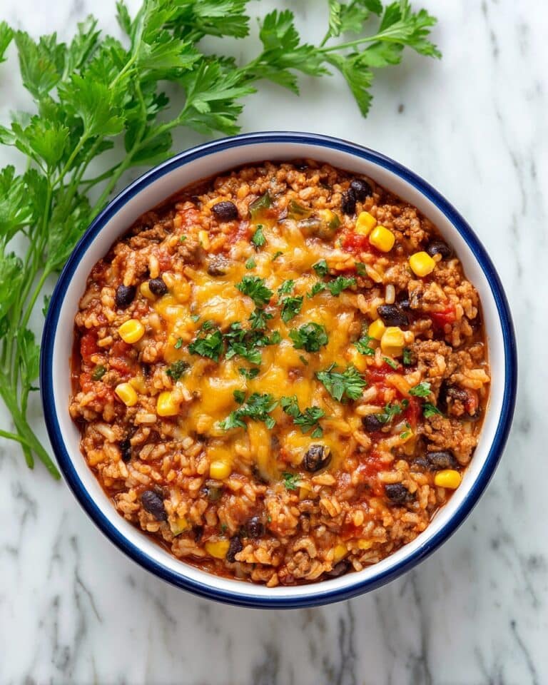 Beef Enchilada Casserole with Rice Recipe