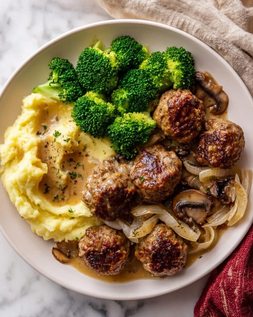 Slow Cooker Salisbury Steak Meatballs Recipe