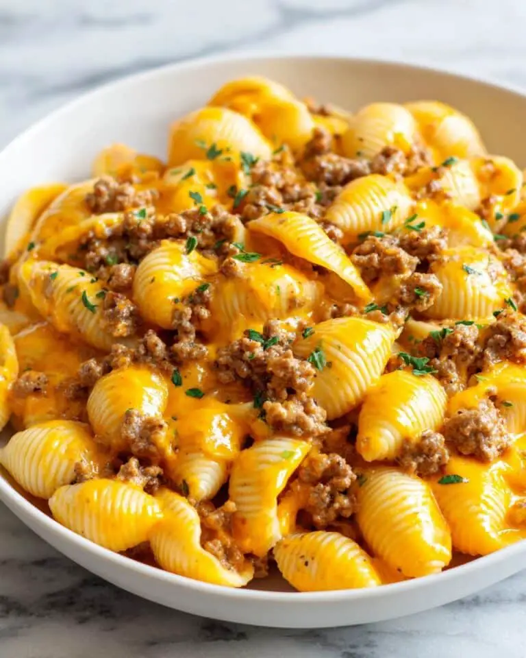 Creamy Beef and Shells Recipe
