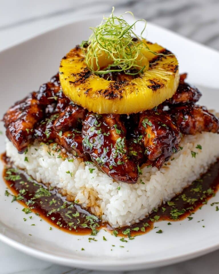 Hawaiian Huli Huli Chicken Stack Recipe