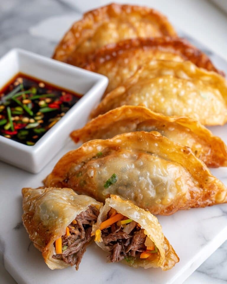 Crispy Rice Paper Dumplings with Spicy Dipping Sauce Recipe