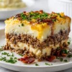 Meatloaf with Mashed Potatoes and Cheese Recipe