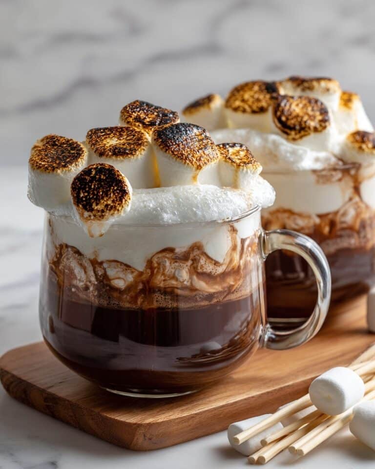 Dreamy S’mores Latte with Toasted Marshmallows Recipe