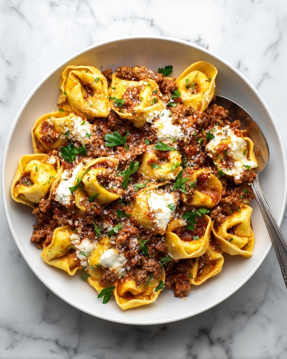 Beefy Tortellini Bake Recipe - Recipe Image